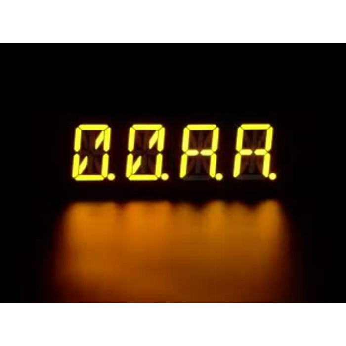 Adafruit 0.54 Quad Alphanumeric FeatherWing Display - Yellow