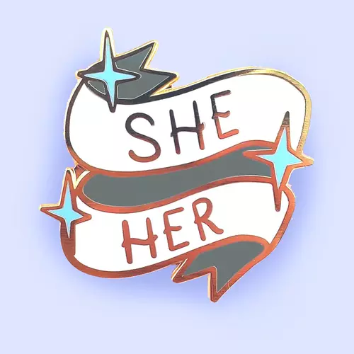 She/Her Pronoun Lapel Pin