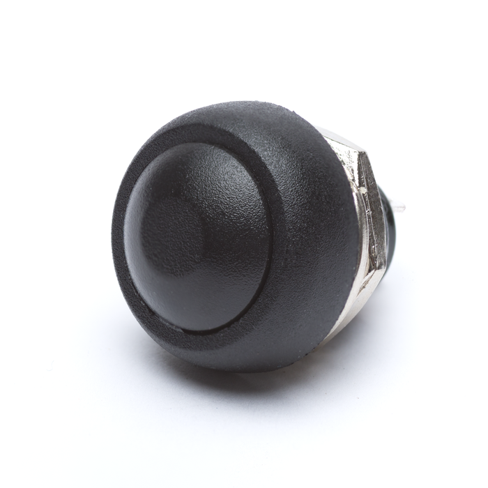 12mm Momentary Push Button Dome - Black