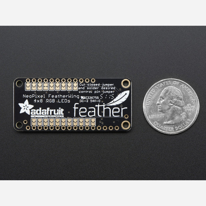 NeoPixel FeatherWing - 4x8 RGB LED Add-on For All Feather Boards