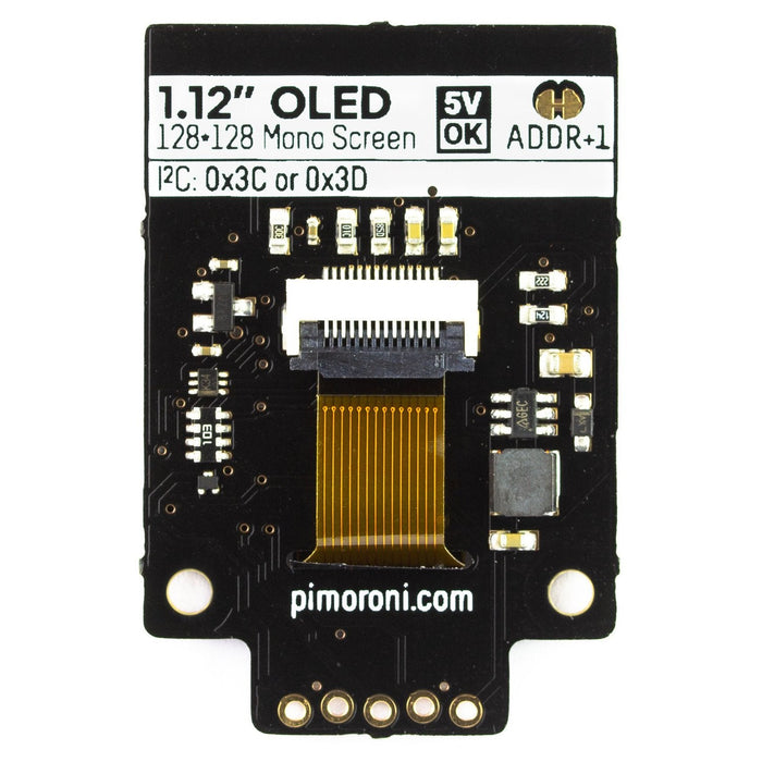 1.12 Mono OLED (128x128, white/black) Breakout