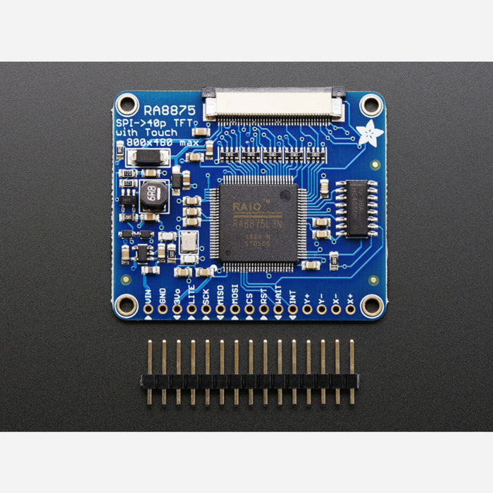 RA8875 Driver Board for 40-pin TFT Touch Displays - 800x480 Max