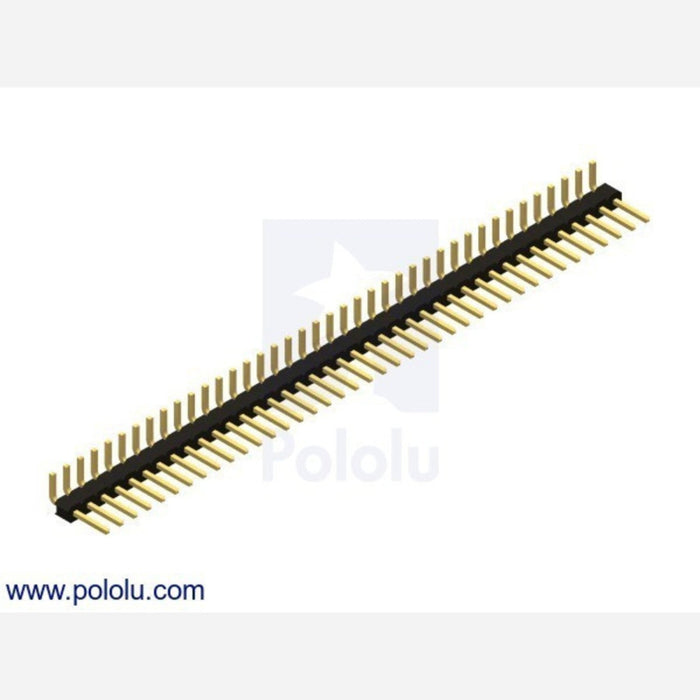 0.100 (2.54 mm) Breakaway Male Header: 1x40-Pin, Right Angle