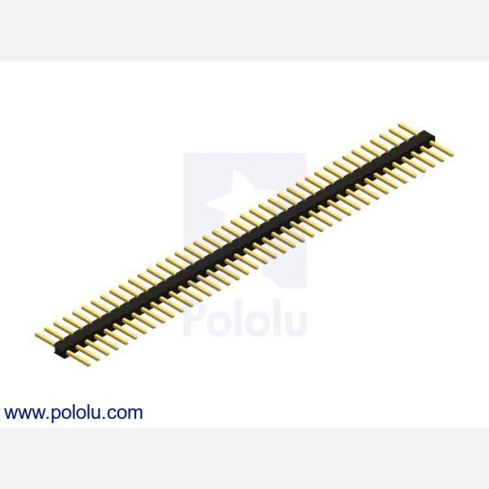 0.100 (2.54 mm) Breakaway Male Header: 1x40-Pin, Straight, Double-Sided