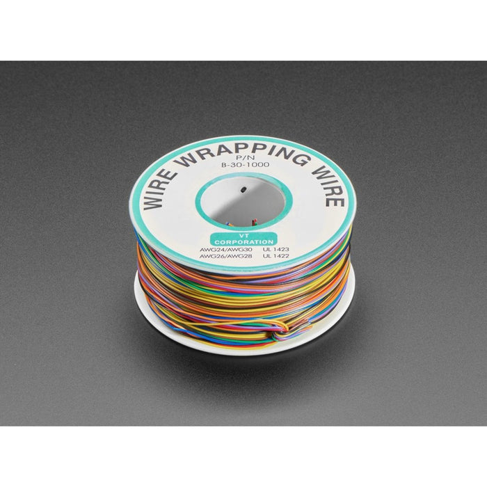 Rainbow Wire Wrap Thin 30 AWG Prototyping Repair Wire - 280 meters total - 35m each of 8
