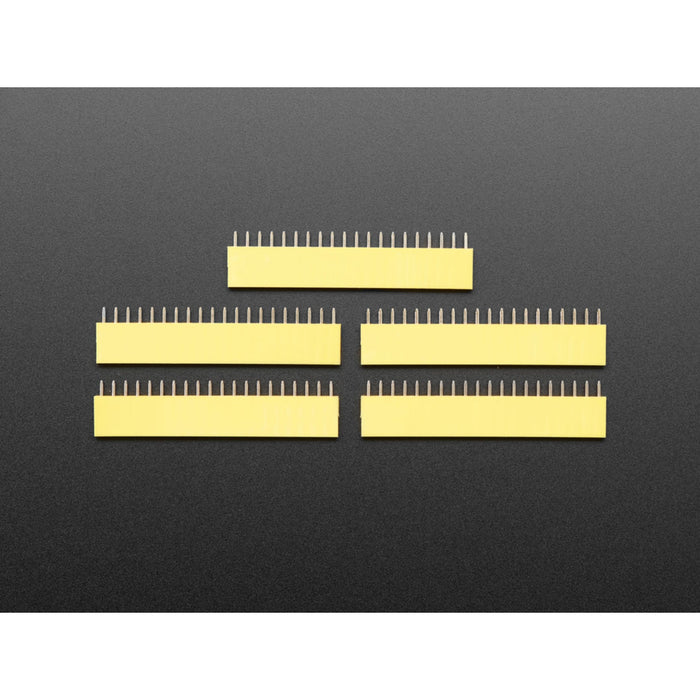 20-pin 0.1 Female Header - Yellow - 5 pack