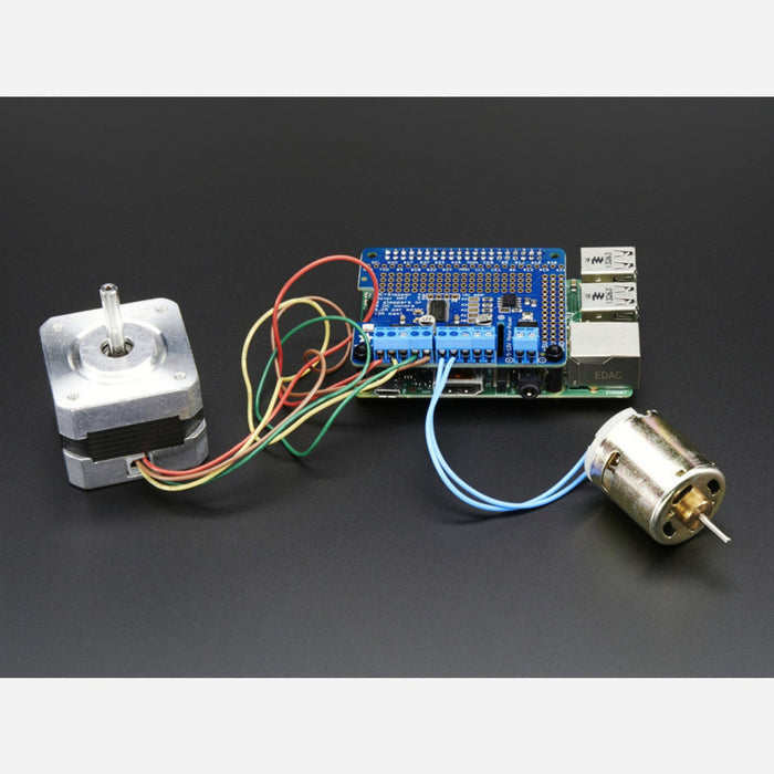 Adafruit DC Stepper Motor HAT for Raspberry Pi - Mini Kit