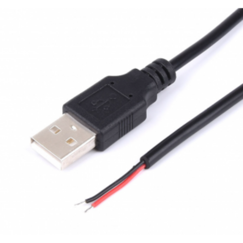 USB cable Male connector 22AWG 2A 1m 2Pin