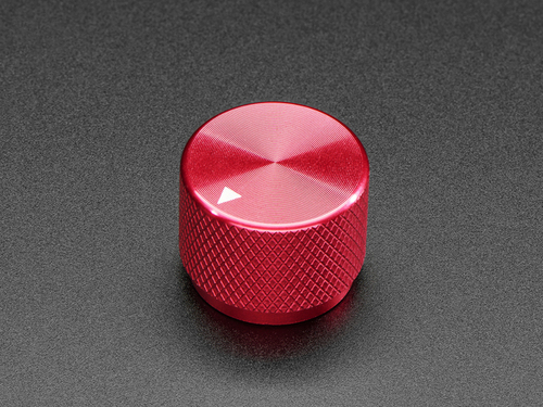 Anodized Aluminum Machined Knob - Red - 20mm Diameter