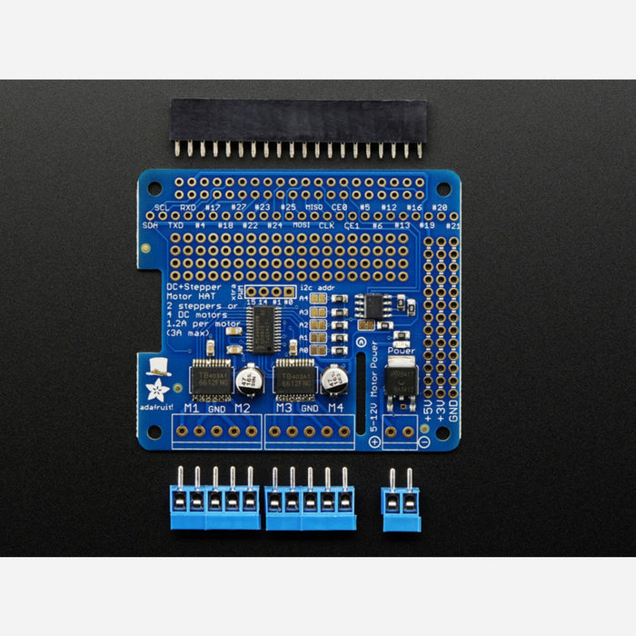 Adafruit DC  Stepper Motor HAT for Raspberry Pi - Mini Kit
