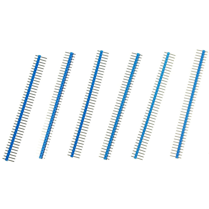 Arduino Male Pin Headers | 0.1 (2.54 mm) Straight Blue