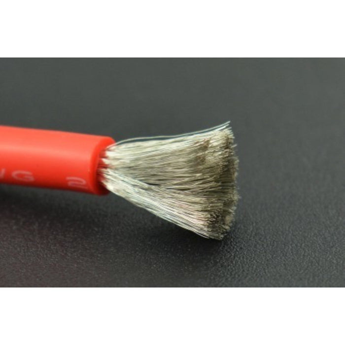 High Temperature Resistant Silica Gel Silicone Wire (8AWG 10mm2 1m Red  Black)
