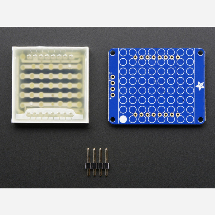 Small 1.2 8x8 Bright Square LED Matrix + Backpack - White