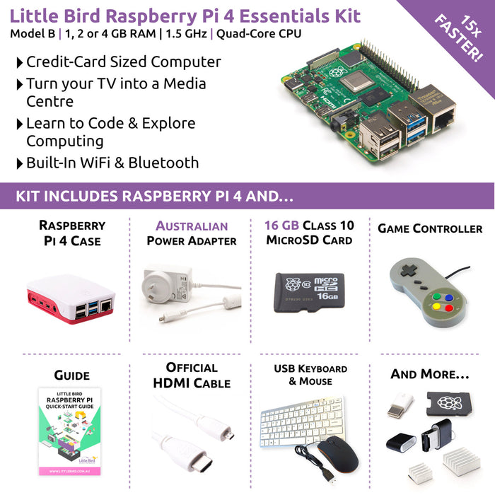 Little Bird Raspberry Pi 4 Complete Starter Kit (4GB)
