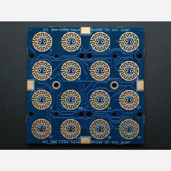 Adafruit Trellis Monochrome Driver PCB for 4x4 Keypad  3mm LEDs