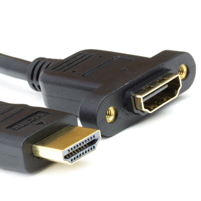 Panel Mount Extension Cables (50cm) - USB micro-B to micro-B