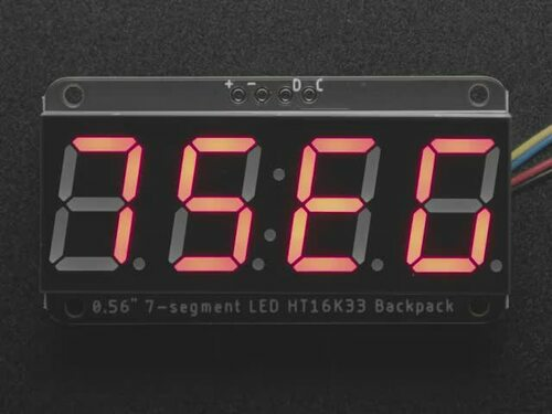 Assembled Adafruit 0.56" 4-Digit 7-Segment Display