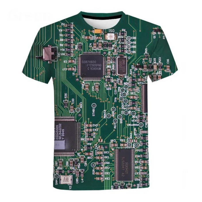 Electronic PCB T-Shirt - Where Style Meets Technology - Large