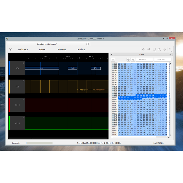 ScanaQuad Logic Analyzer  Pattern Generators - SQ200