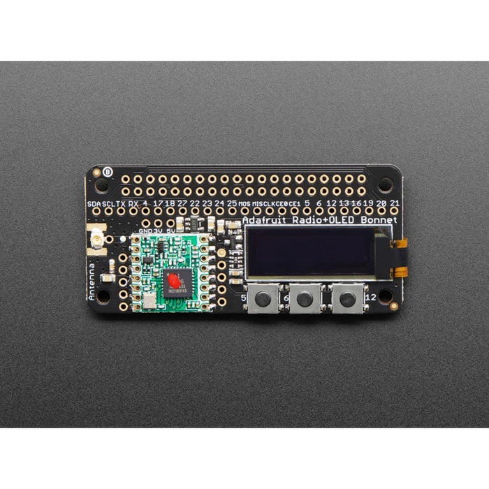 Adafruit Radio Bonnet RFM96W @ 433MHz - RadioFruit