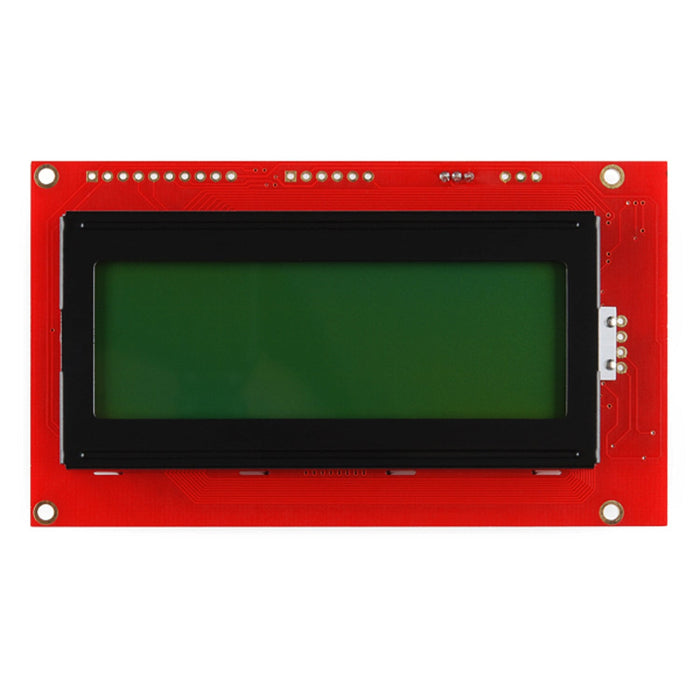 Serial Enabled 20x4 LCD - Black on Green 5V