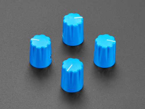 Blue Micro Potentiometer Knob - 4 pack