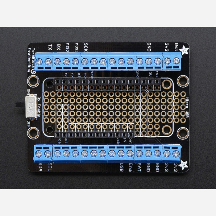 Assembled Terminal Block Breakout FeatherWing for all Feathers