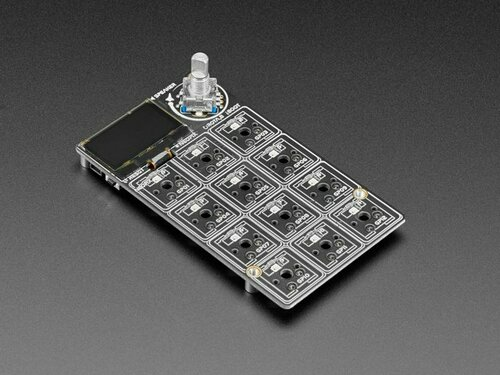 Adafruit MACROPAD RP2040 Bare Bones - 3x4 Keys + Encoder + OLED