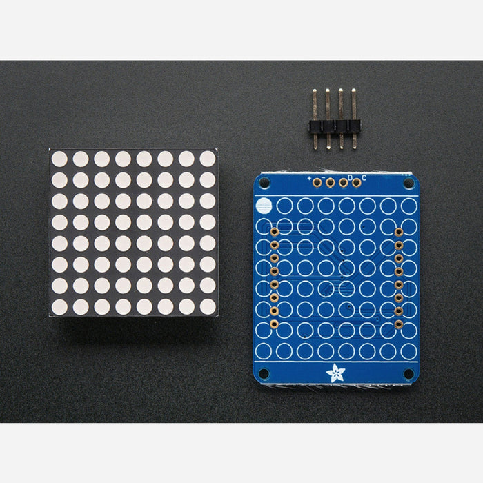 Adafruit Small 1.2 8x8 LED Matrix w/I2C Backpack - Yellow
