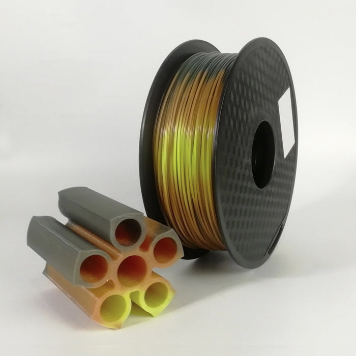 PLA Filament 1.75mm, 1Kg Roll - Lava Colour Change