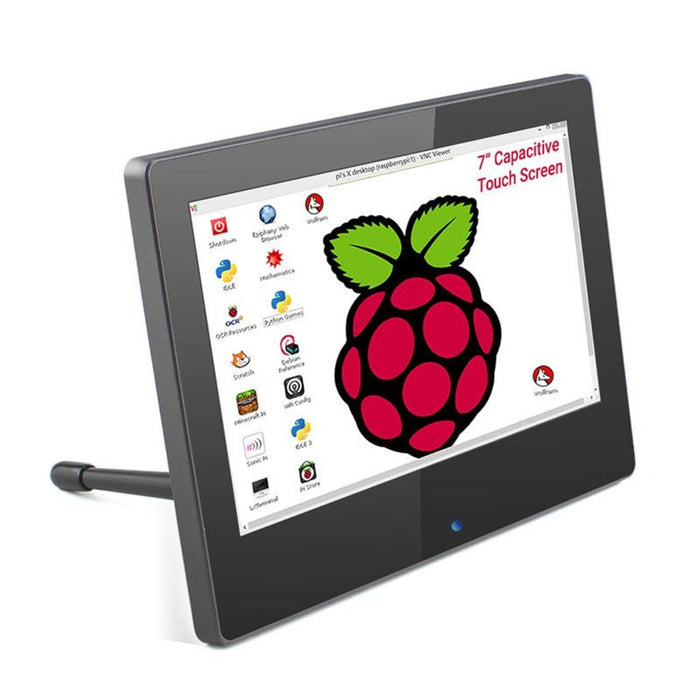 7 Inch 1024x600 Raspberry Pi Monitor Touchscreen Capacitive IPS Display with Built-in Speaker Stand
