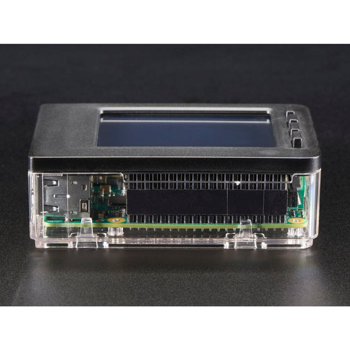 Pi Model B+ / Pi 2 / Pi 3 - Case Base and Faceplate Pack - Clear [for 2.8 PiTFT]