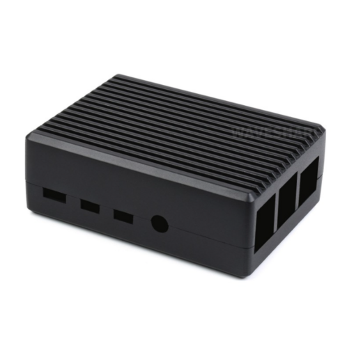 Aluminum Stripe Grooved Case for Raspberry Pi 4, Inner Heatsink Pillars