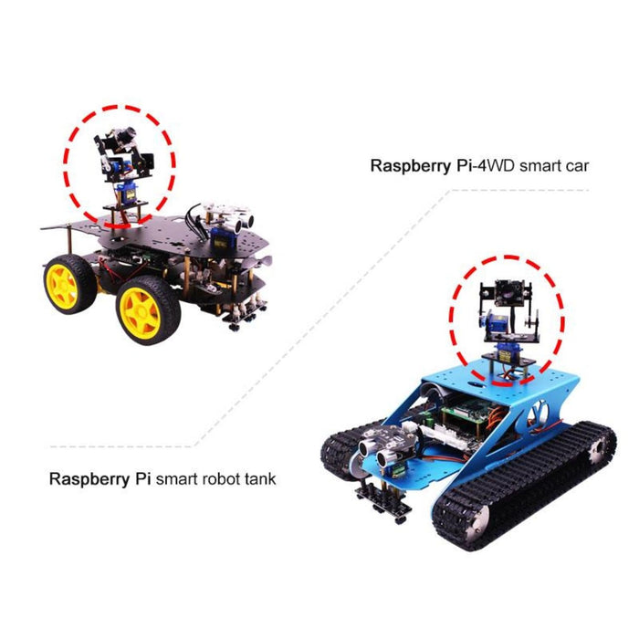 Yahboom HD Camera Pan-Tilt Kit with 2 Pcs SG90 Micro Servos for robot car