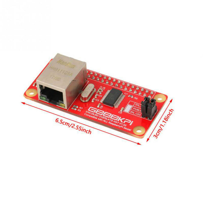 Raspberry Pi Zero ENC28J60 Network Adapter Module