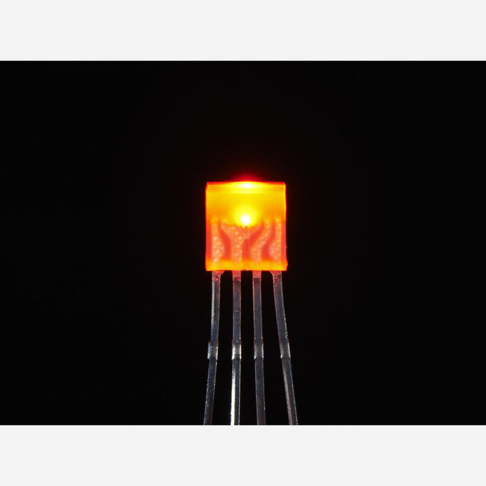 Diffused Rectangular 5mm RGB LEDs - Pack of 10