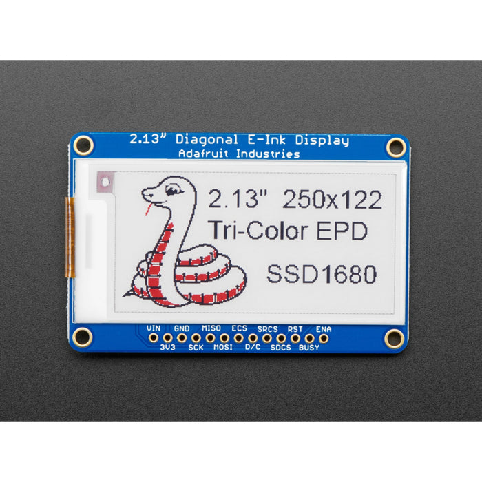 Adafruit 2.13 250x122 Tri-Color eInk / ePaper Display with SRAM - SSD1680 Driver