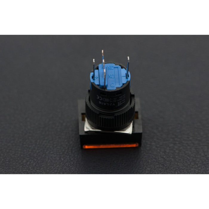 Self Locking Lamp Press Button -Yellow