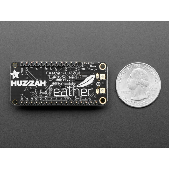 Assembled Adafruit Feather HUZZAH with ESP8266 WiFi With Headers