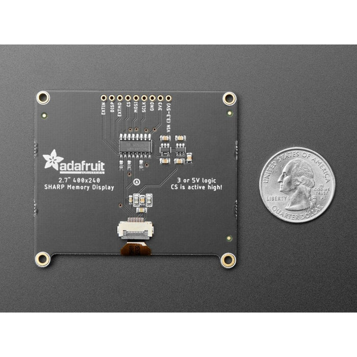 Adafruit SHARP Memory Display Breakout - 2.7 400x240 Monochrome