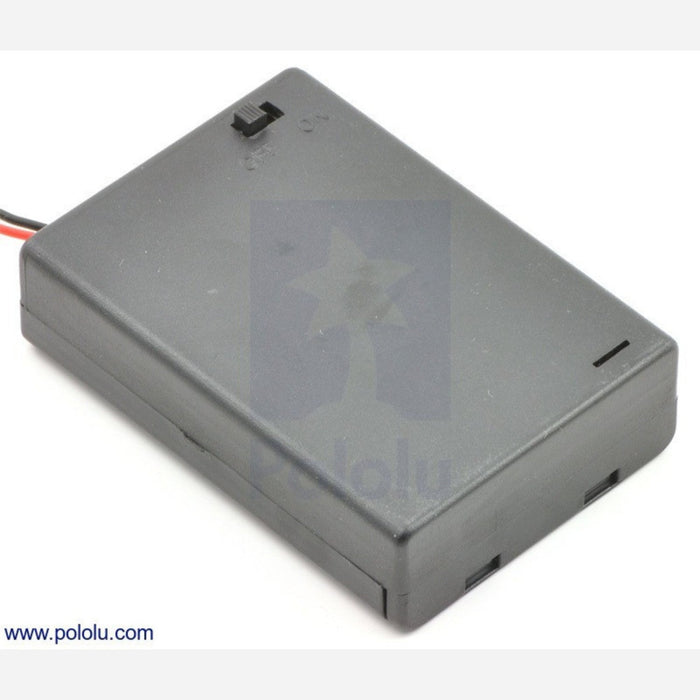 3-AA Battery Holder, Enclosed with Switch