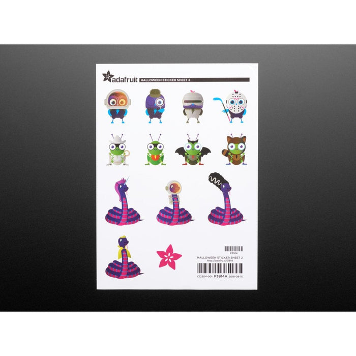 Adafruit #ElectronicHalloween Halloween Sticker Sheet Set 2