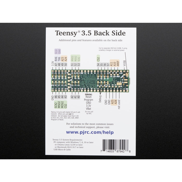 Teensy 3.5 without headers