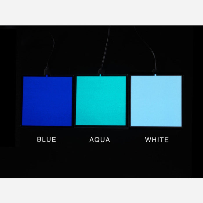 Electroluminescent (EL) Panel - 10cm x 10cm Aqua