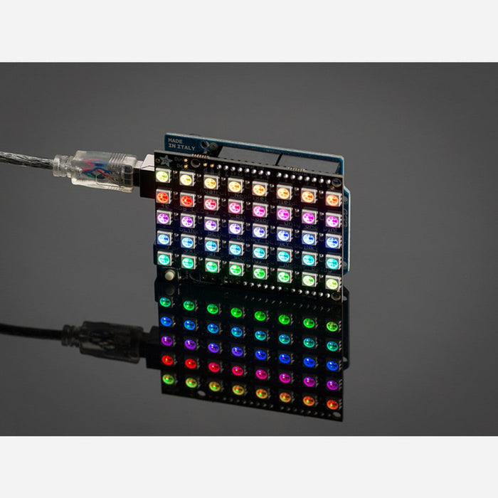 Adafruit NeoPixel Shield for Arduino - 40 RGB LED Pixel Matrix