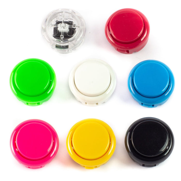 Colourful Arcade Buttons - Clear