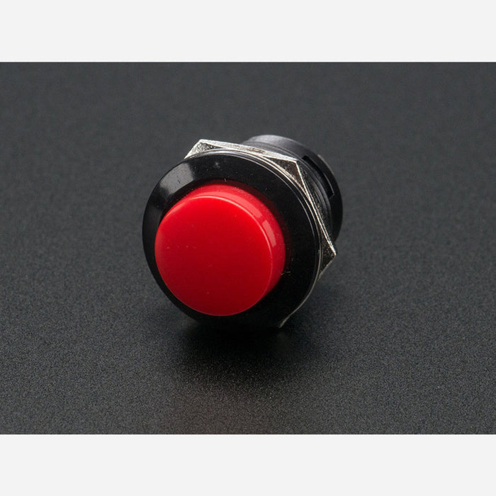 16mm Panel Mount Momentary Pushbutton - Red