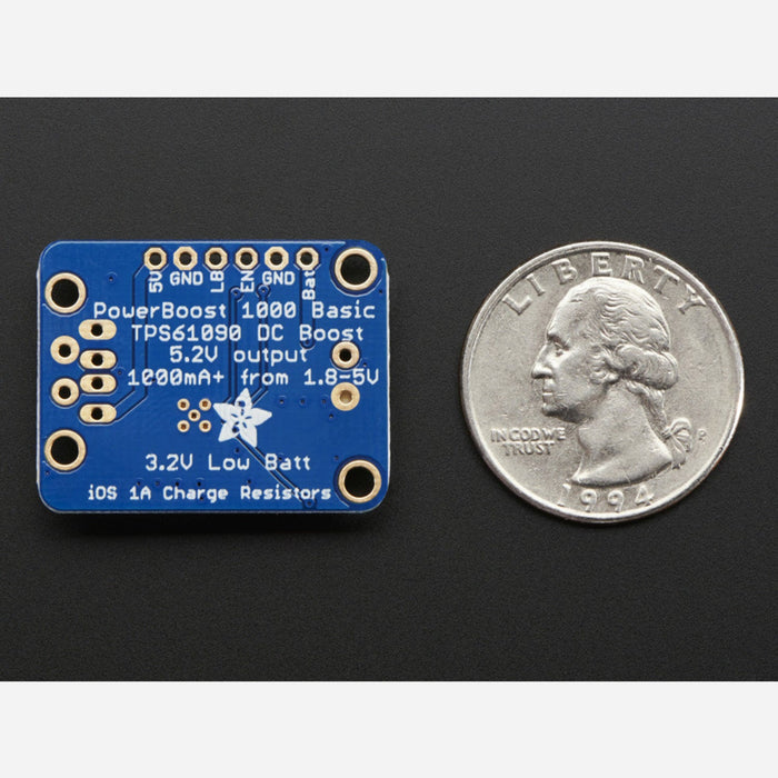PowerBoost 1000 Basic - 5V USB Boost @ 1000mA from 1.8V+