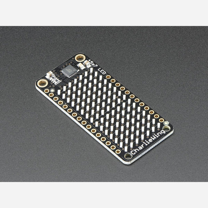 Adafruit 15x7 CharliePlex LED Matrix Display FeatherWing - Yellow