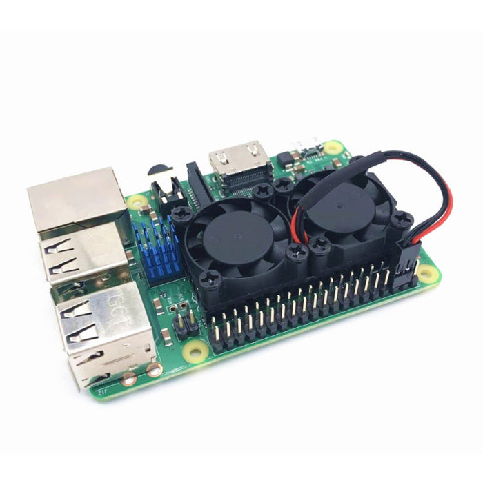 Dual Cooling Fans Heatsink Kit with Adhesive Tape For Raspberry Pi 2 / 3 Model B